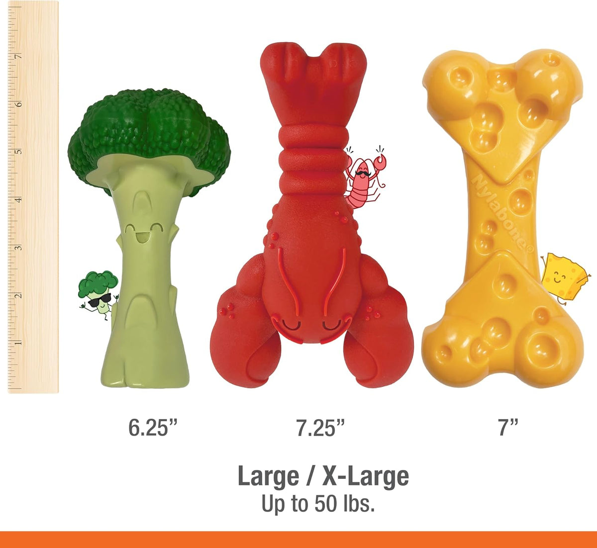 Nylabone Power Chew Toy Bundle, Dog Toys for Aggressive Chewers, 3 Pack